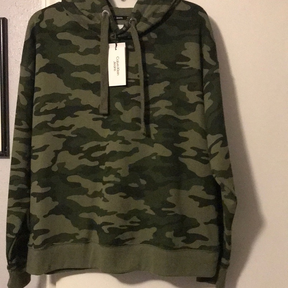 Women’s Calvin Klein Jeans Green Camouflage Hoodie